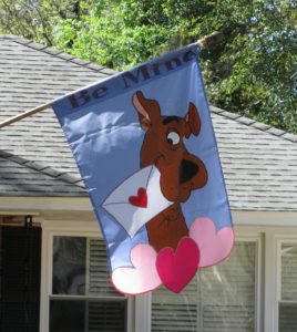 Scooby Doo Valentine's Flag